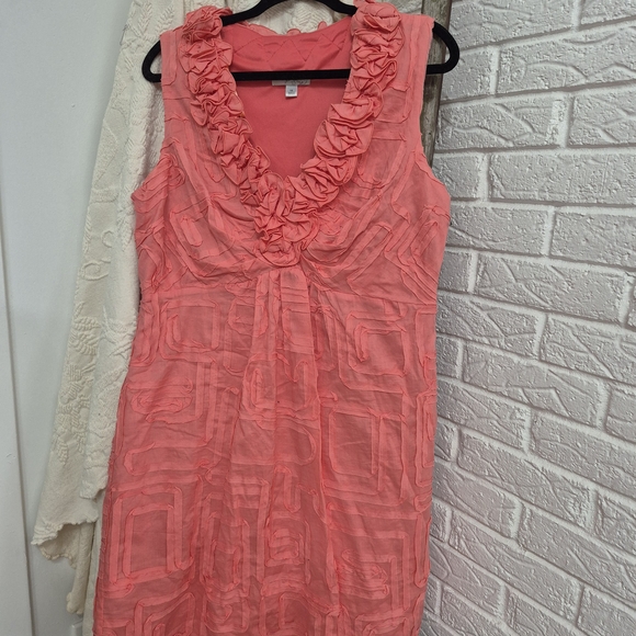 Dress Barn Dresses & Skirts - Dress Barn Pink Textured Midi Dress